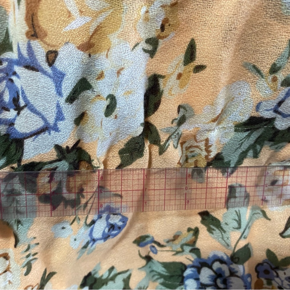 Ardene Peach Botanical Floral Infinity Scarf - Soft Boho Spring Floral - Picture 8 of 10